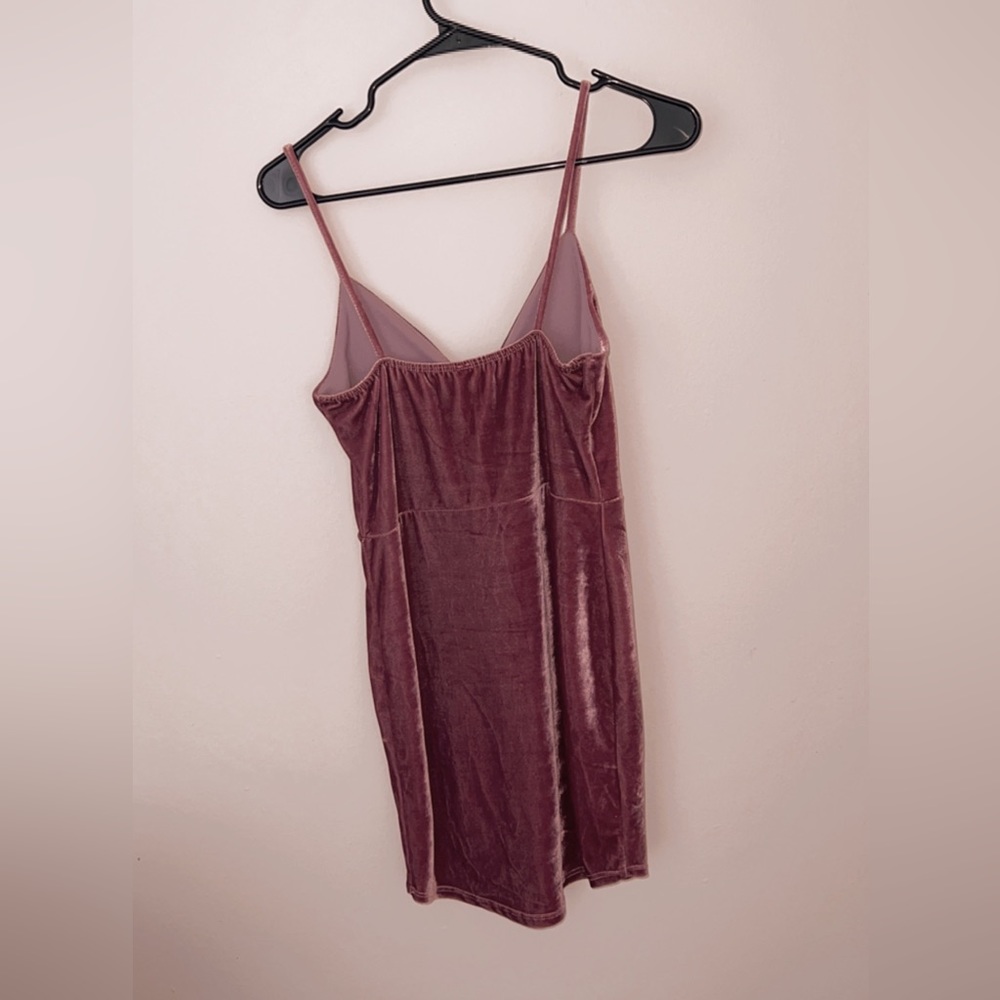 Pink Velvet Dress Mini Dress